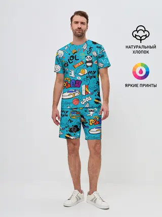 Мужской костюм с шортами / Детское граффити