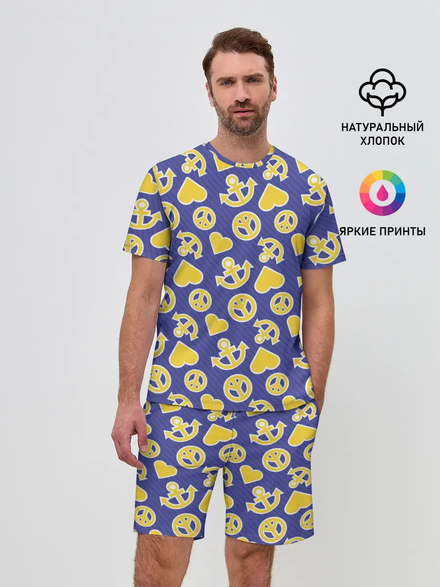 Мужской костюм с шортами / Kimyou na Bouken паттерн