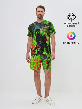 Мужской костюм с шортами / Граффити