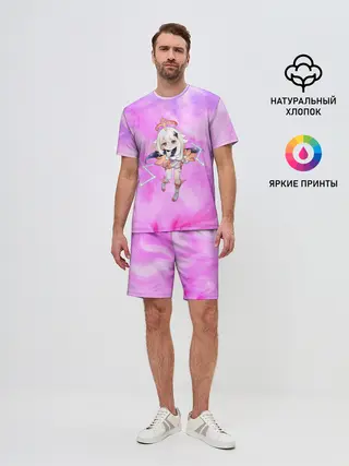 Мужской костюм с шортами / Genshin Impact