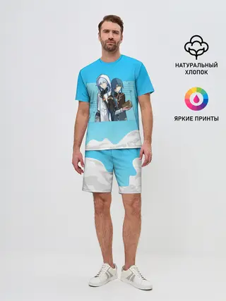 Мужской костюм с шортами / Genshin Impact