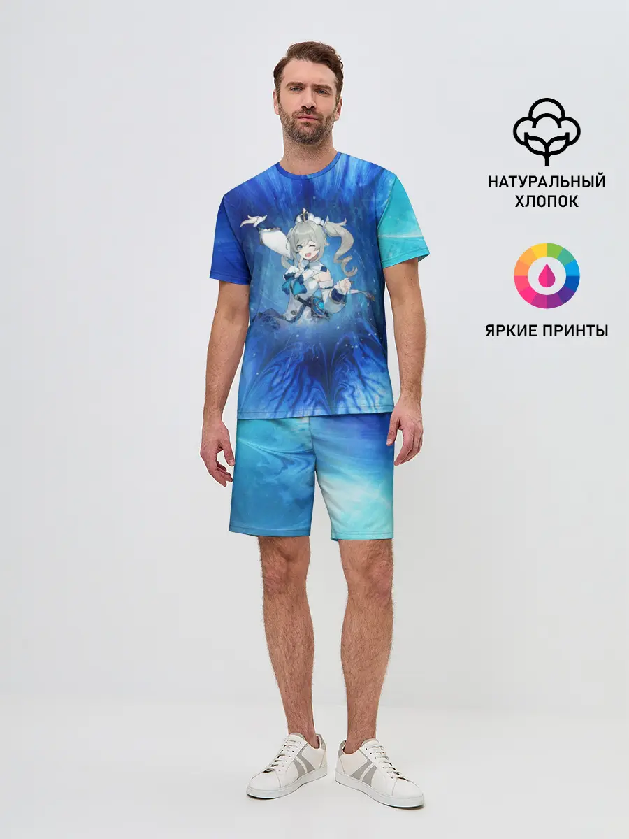 Мужской костюм с шортами / Барбара. Genshin Impact