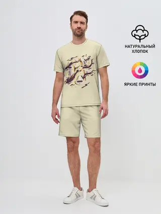 Мужской костюм с шортами / Маска Безликого раскололась