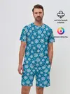 Мужской костюм с шортами / Снежинки