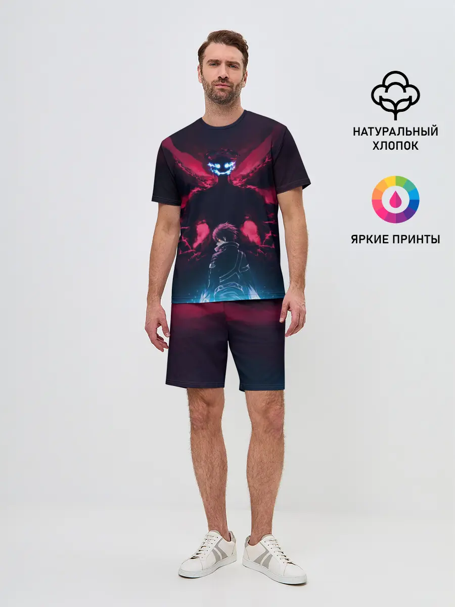 Мужской костюм с шортами / Kirito спиной