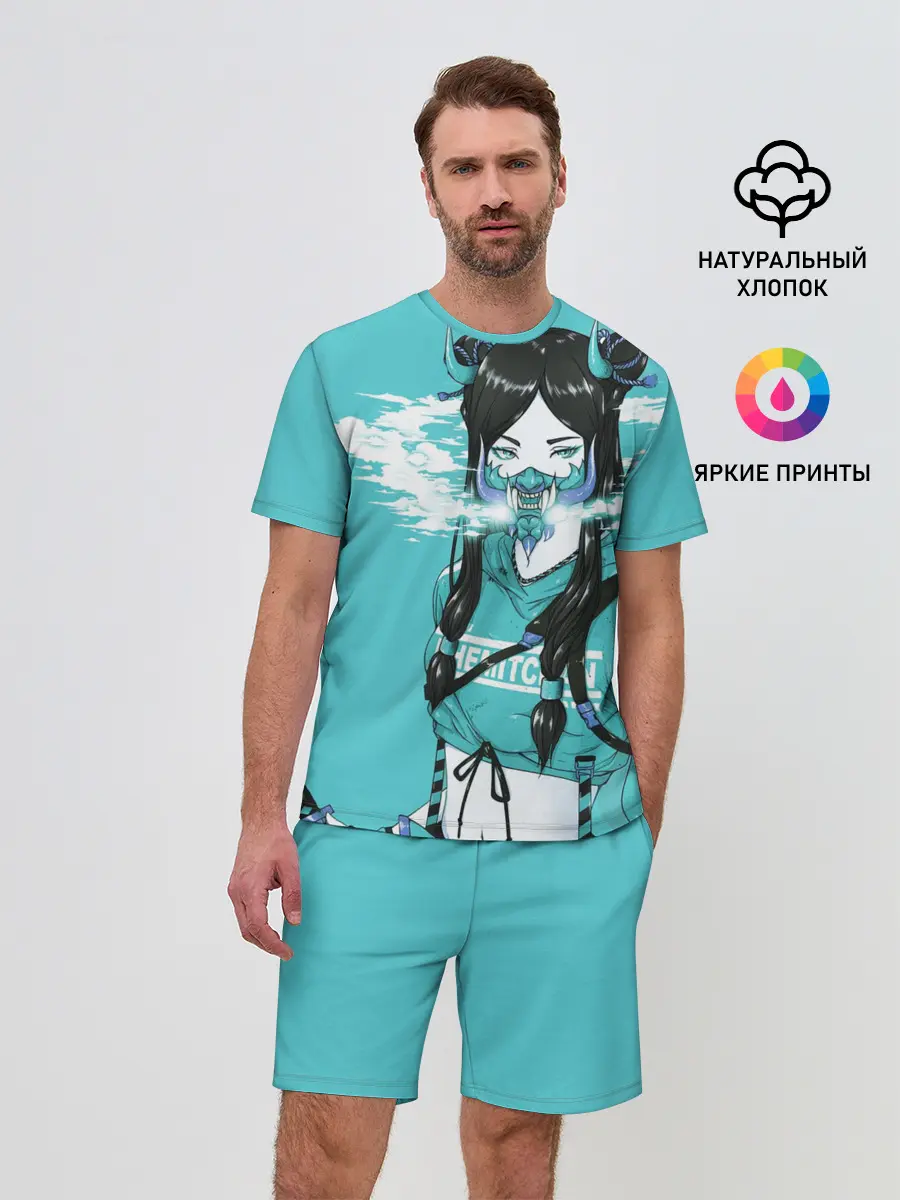 Мужской костюм с шортами / Самурай