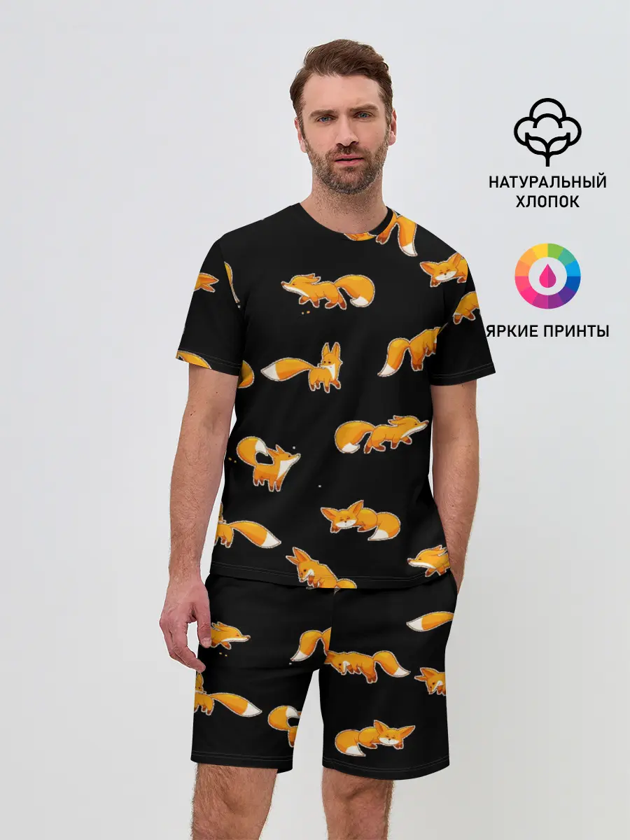 Мужской костюм с шортами / Лисы