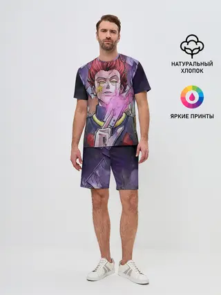 Мужской костюм с шортами / Хисока со светящейся картой в руках