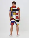 Мужской костюм с шортами / Color blocking