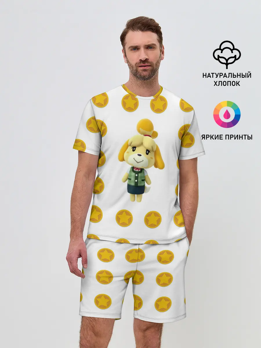 Мужской костюм с шортами / Animal crossing - Isabelle
