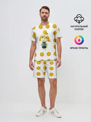 Мужской костюм с шортами / Animal crossing - Isabelle