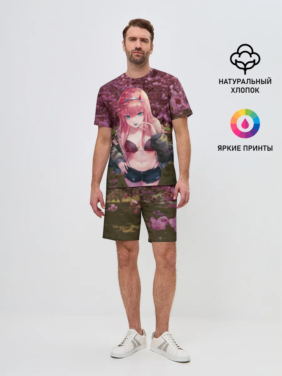 Мужской костюм с шортами / Zero Two Сад сакуры