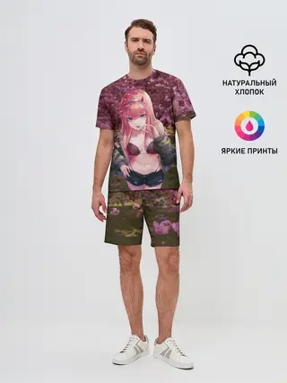 Мужской костюм с шортами / Zero Two Сад сакуры