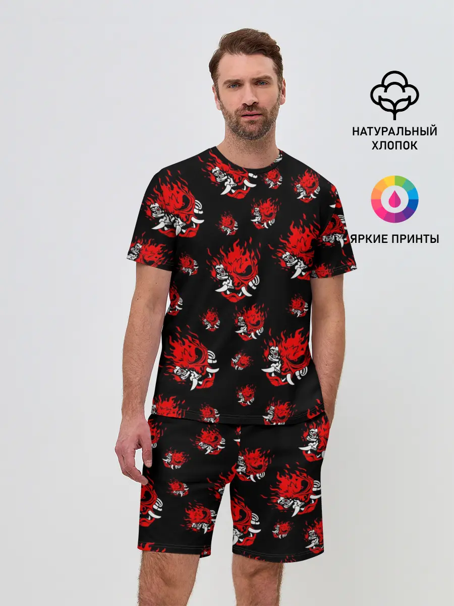 Мужской костюм с шортами / SAMURAI 2077 PATTERN