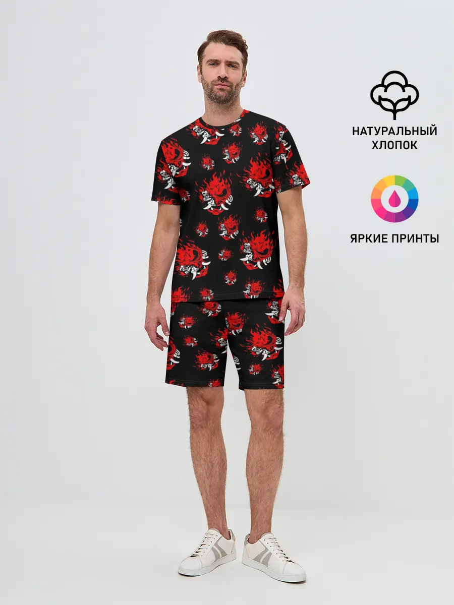 Мужской костюм с шортами / SAMURAI 2077 PATTERN