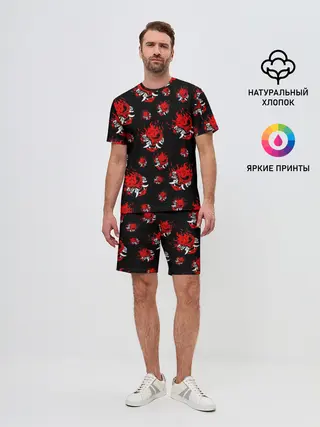 Мужской костюм с шортами / SAMURAI 2077 PATTERN