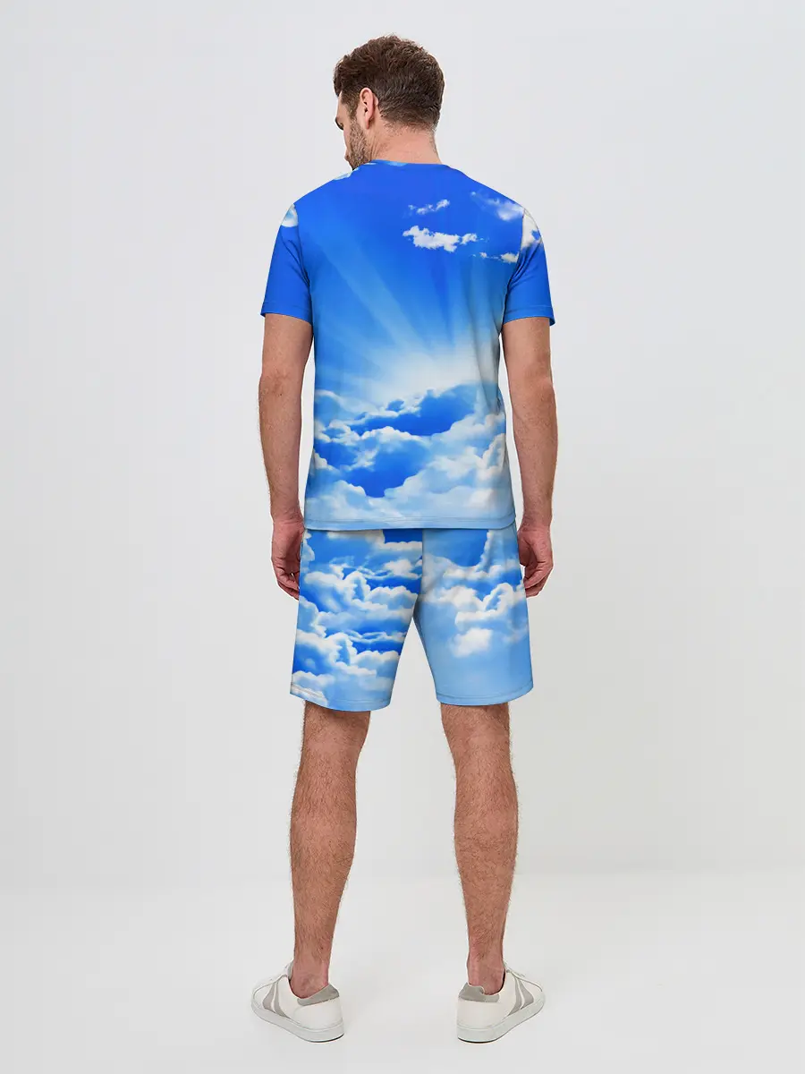 Мужской костюм с шортами / Кот в облаках