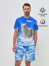 Мужской костюм с шортами / Кот в облаках