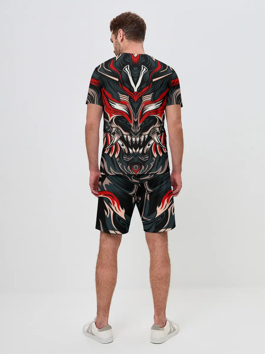 Мужской костюм с шортами / Черный самурай