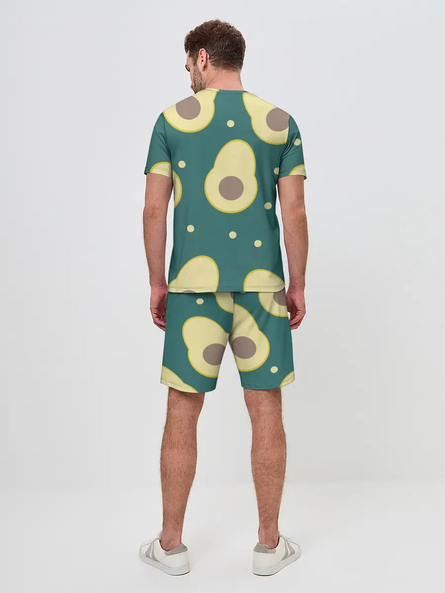 Мужской костюм с шортами / Авокадо