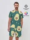 Мужской костюм с шортами / Авокадо