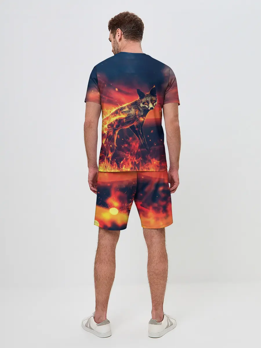 Мужской костюм с шортами / Огненная лиса