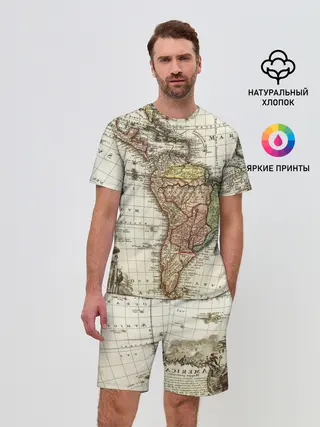 Мужской костюм с шортами / ВИНТАЖНАЯ КАРТА