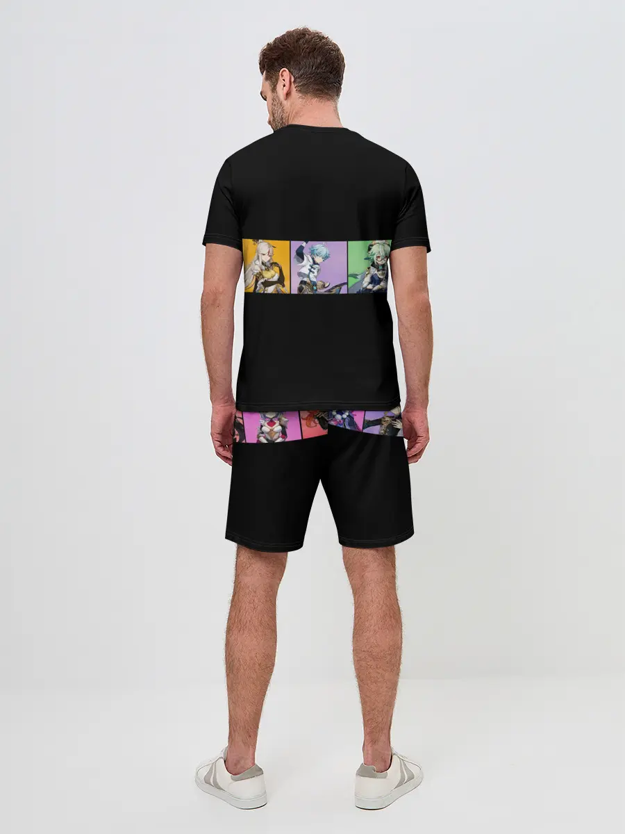 Мужской костюм с шортами / Genshin Impact - Полоса