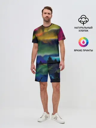 Мужской костюм с шортами / Северное сияние