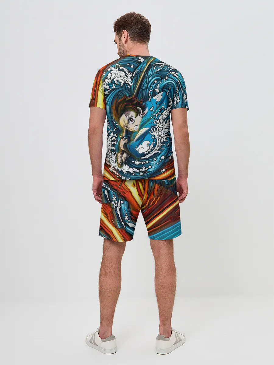 Мужской костюм с шортами / Танджиро Камадо Клинок демонов