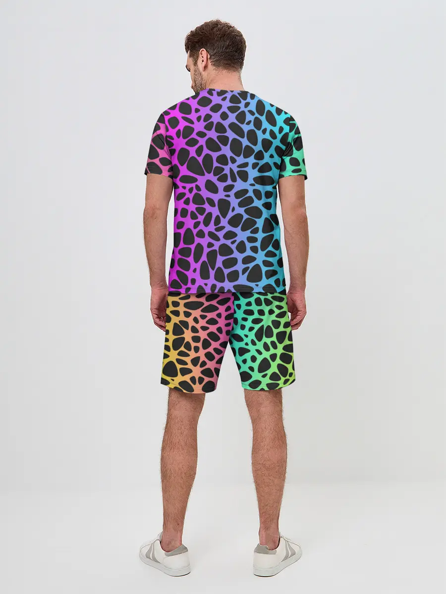 Мужской костюм с шортами / Неоновый градиент