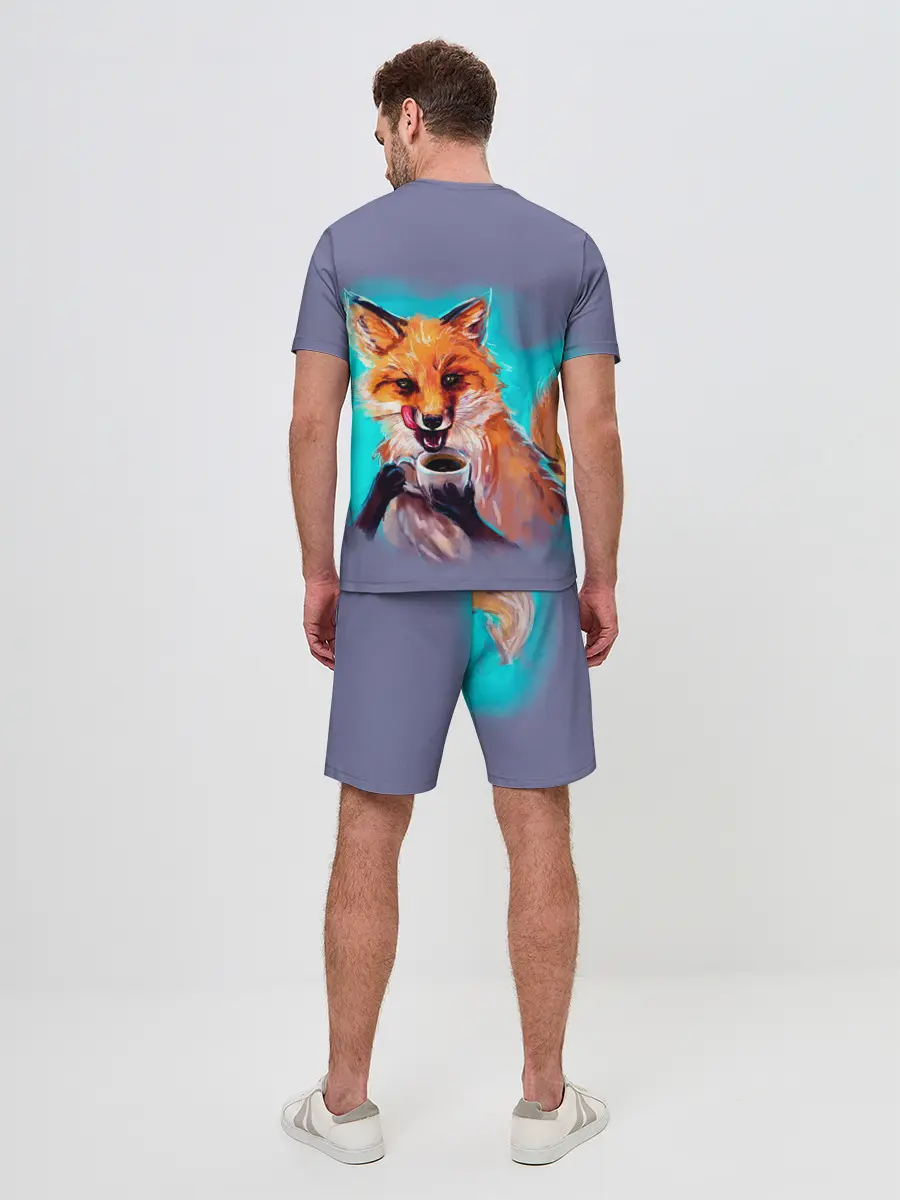 Мужской костюм с шортами / Лиса с кофе