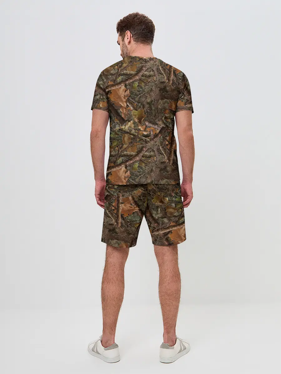 Мужской костюм с шортами / Охотничий камуфляж