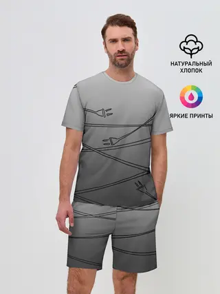 Мужской костюм с шортами / Провода