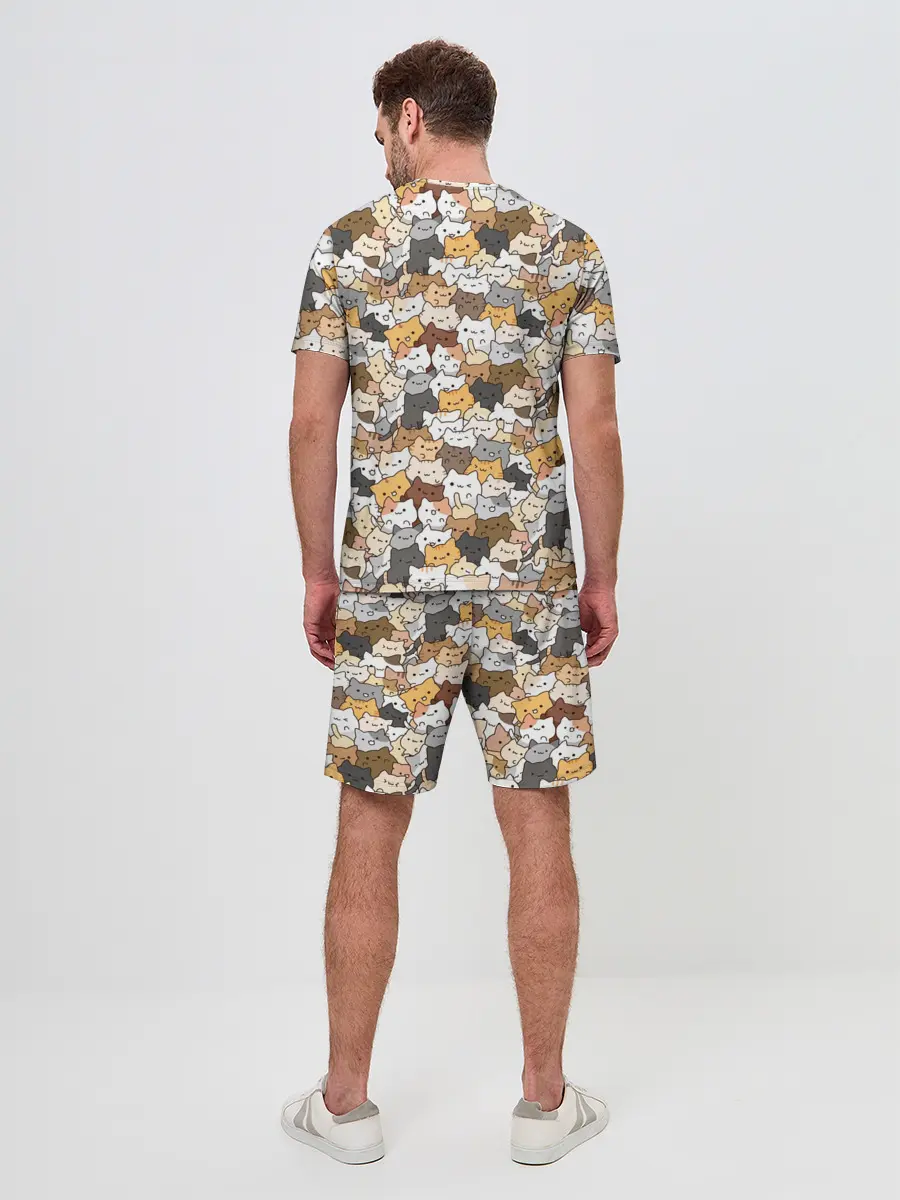 Мужской костюм с шортами / Котики муркотики