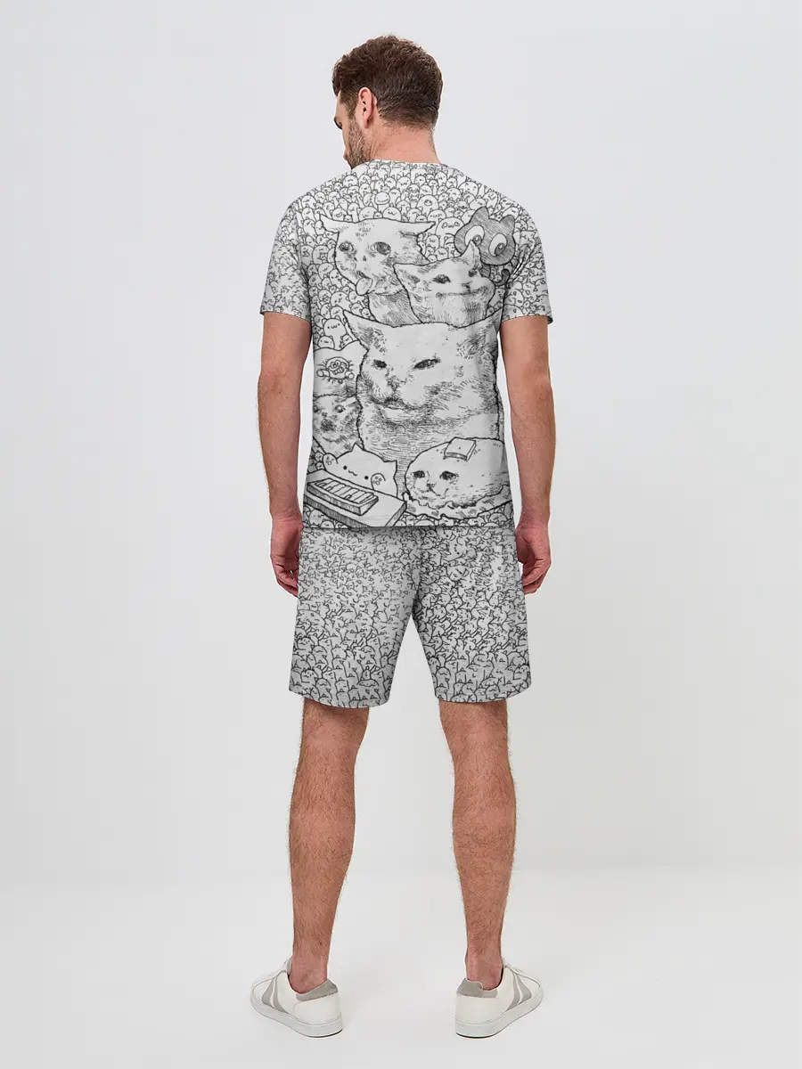 Мужской костюм с шортами / Коты мемы кошки
