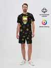 Мужской костюм с шортами / Череп и подсолнухи