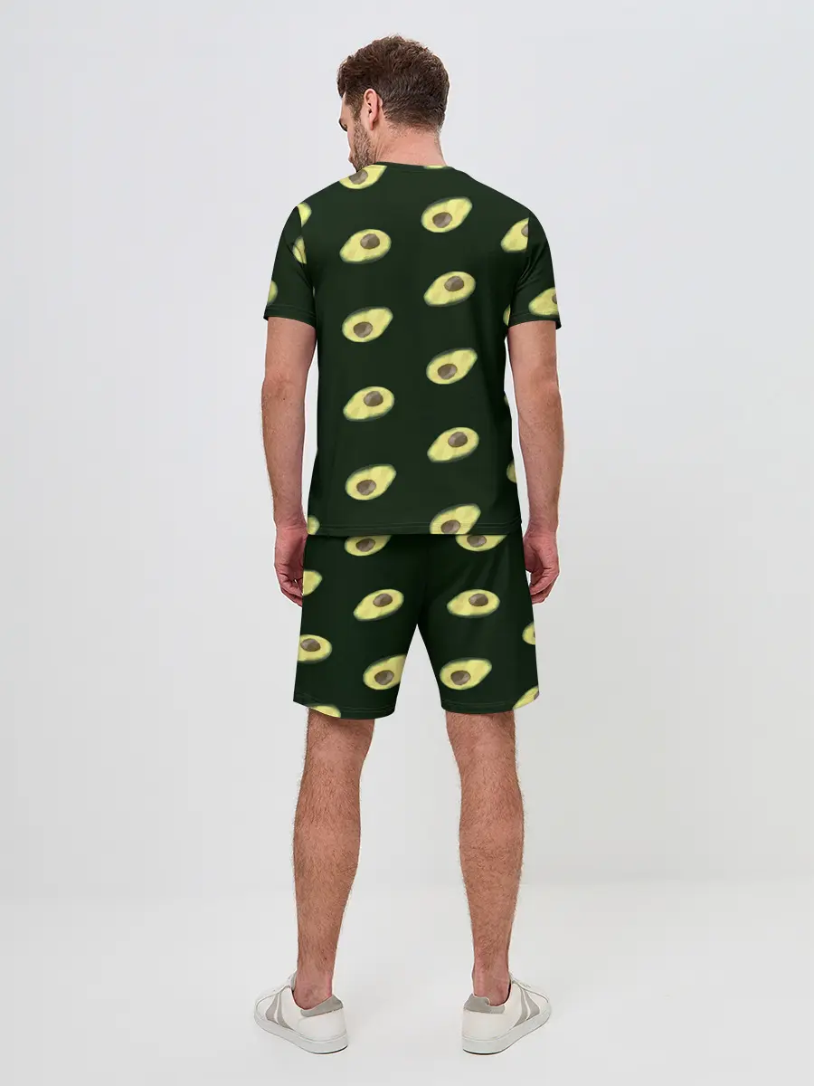 Мужской костюм с шортами / Авокадо