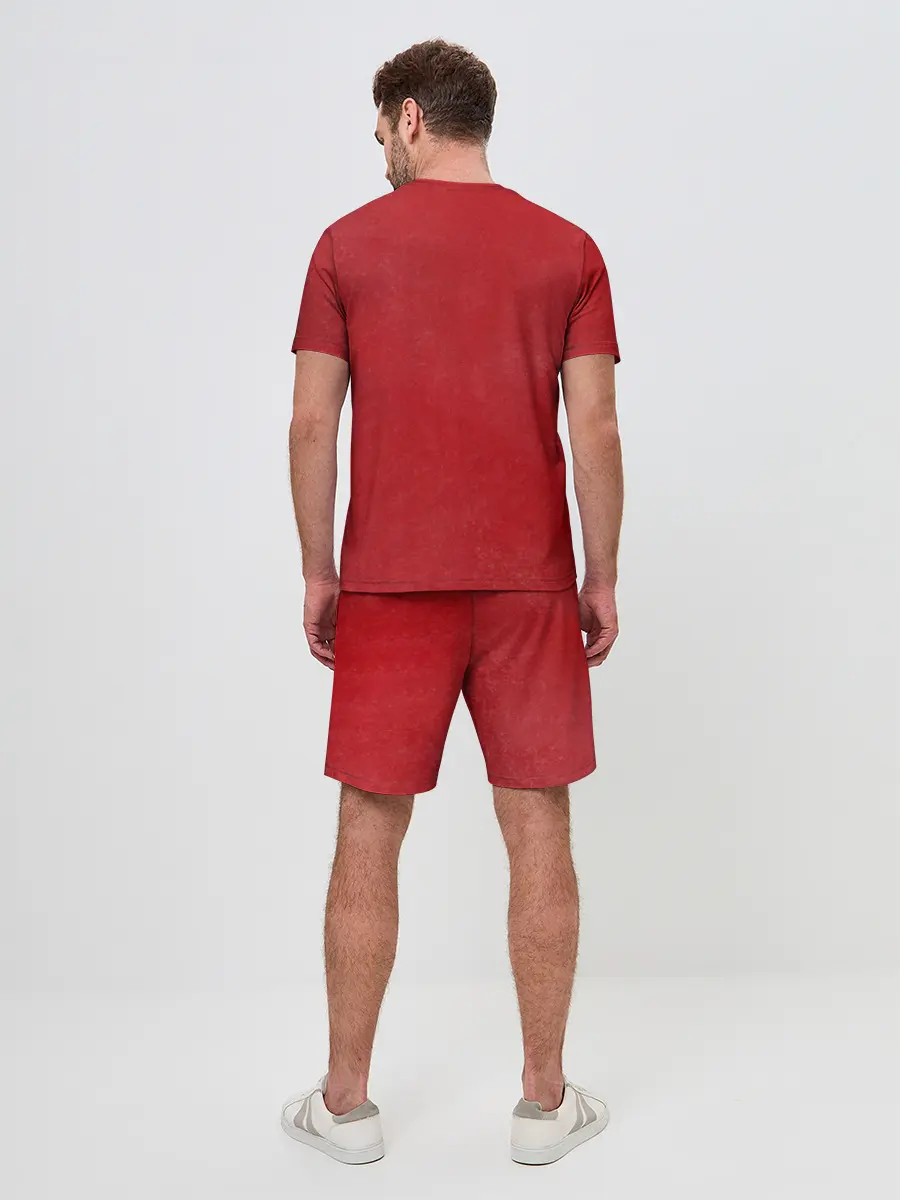 Мужской костюм с шортами / Человек Бензопила на красном фоне