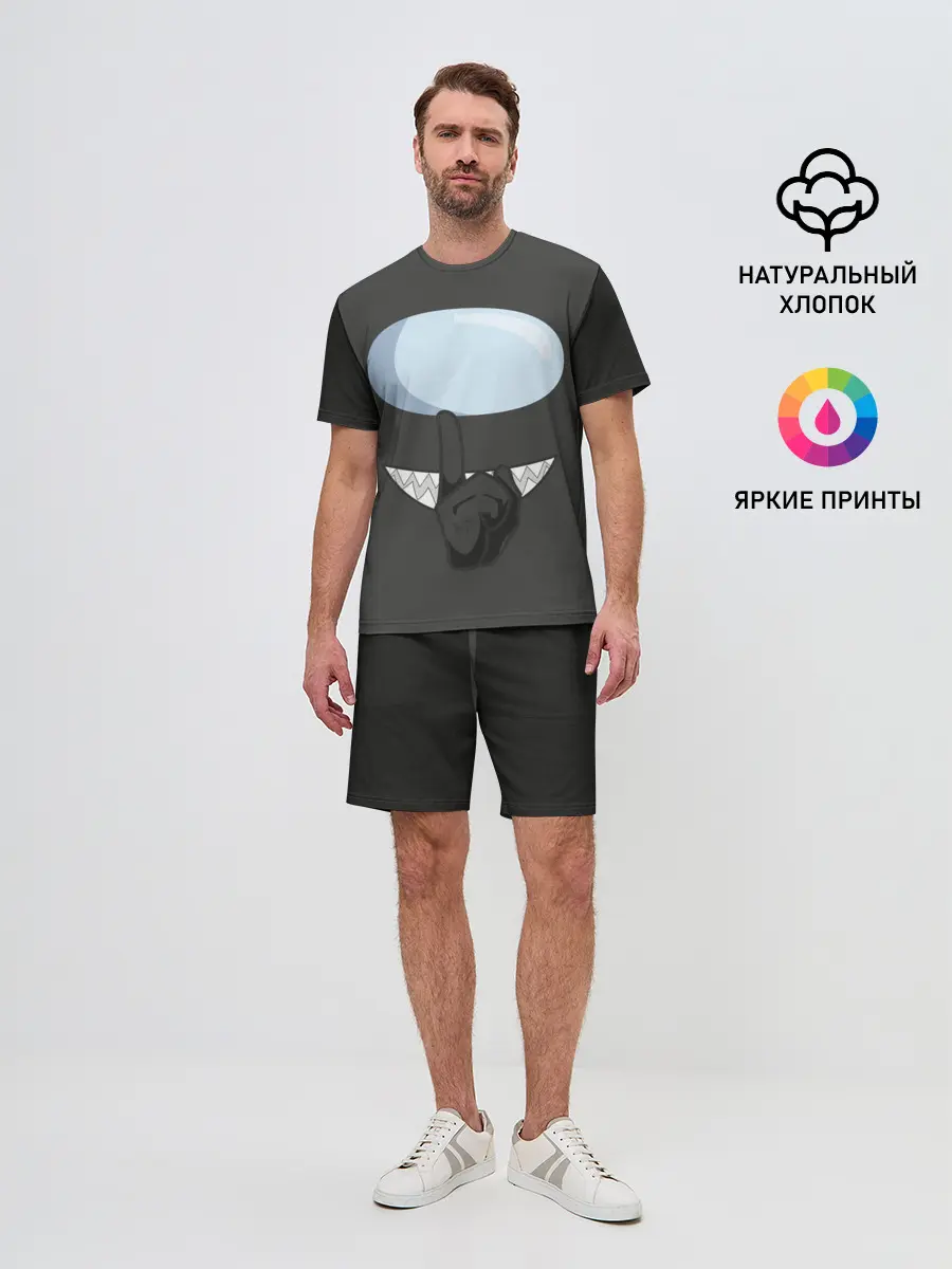 Мужской костюм с шортами / AMONG US | BLACK IMPOSTOR