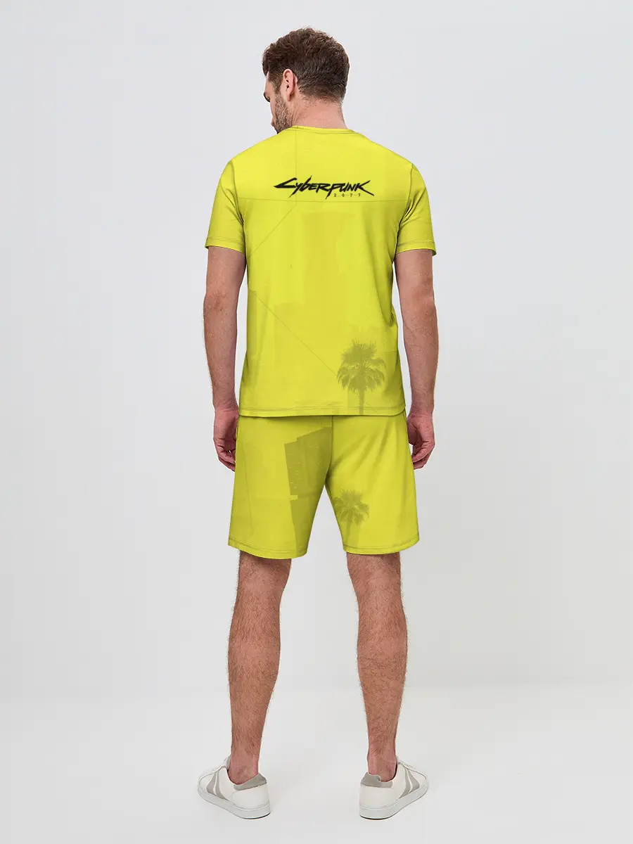 Мужской костюм с шортами / Cyberpunk 2077 - Пальмы