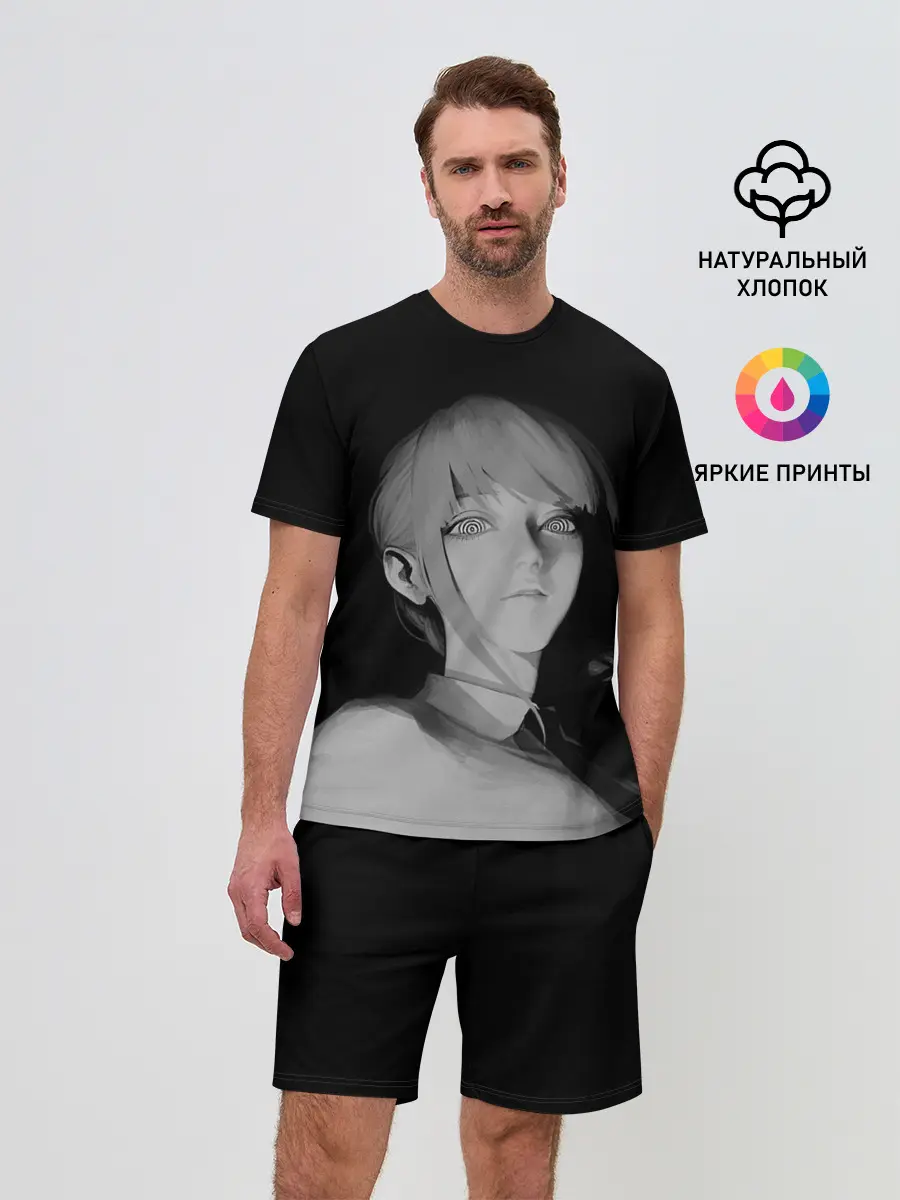 Мужской костюм с шортами / Makima Chainsaw Man 3D модель