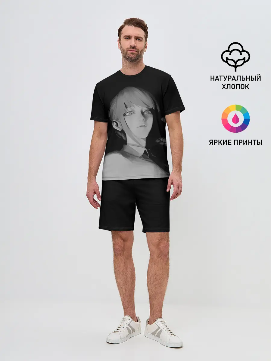 Мужской костюм с шортами / Makima Chainsaw Man 3D модель