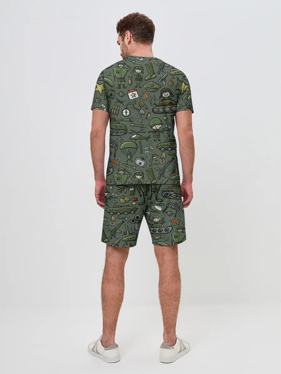 Мужской костюм с шортами / военные атрибуты