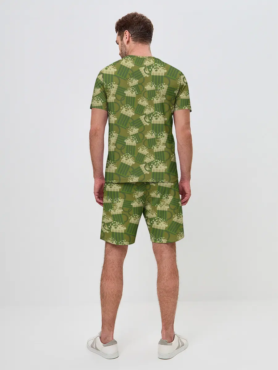 Мужской костюм с шортами / кружка пива милитари