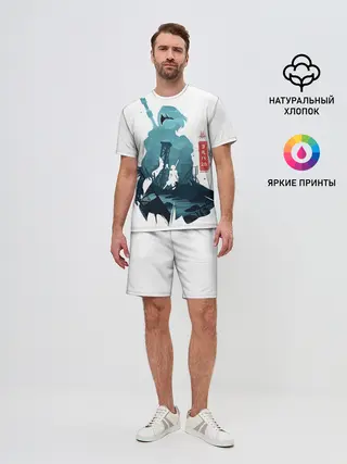 Мужской костюм с шортами / NIER AUTOMATA 2B