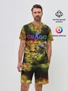 Мужской костюм с шортами / CS GO Gold dust