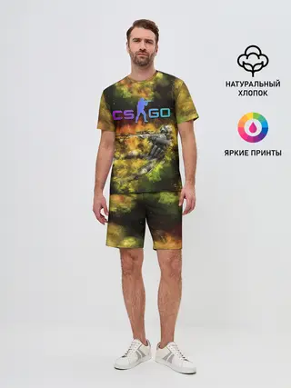 Мужской костюм с шортами / CS GO Gold dust