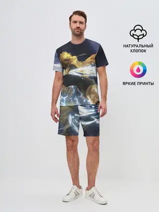 Мужской костюм с шортами / Зиницу Агацума Бог ГРОМА