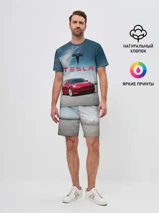 Мужской костюм с шортами / Tesla Model 3